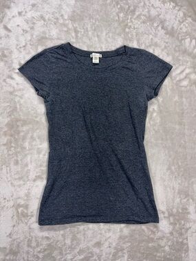 Bozzolo Gray Short Sleeve Fitted Tee Basic Stretch Top Size S